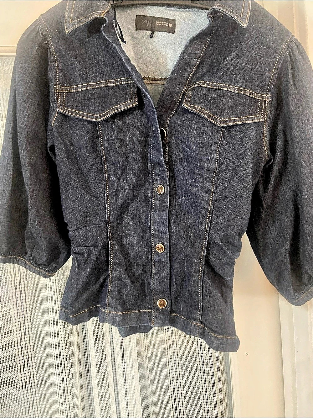 Zara Women's Denim shirt in Blue
